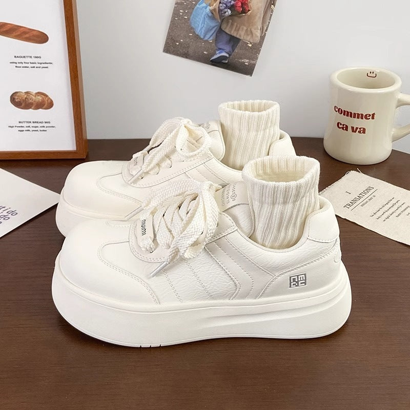 Damen Komfortable Sneaker mit dicker Sohle und atmungsaktivem Obermaterial