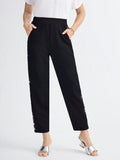Damen Elegante und bequeme Hose mit seitlichen Taschen