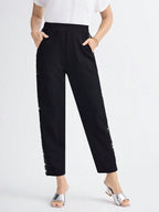 Damen Elegante und bequeme Hose mit seitlichen Taschen