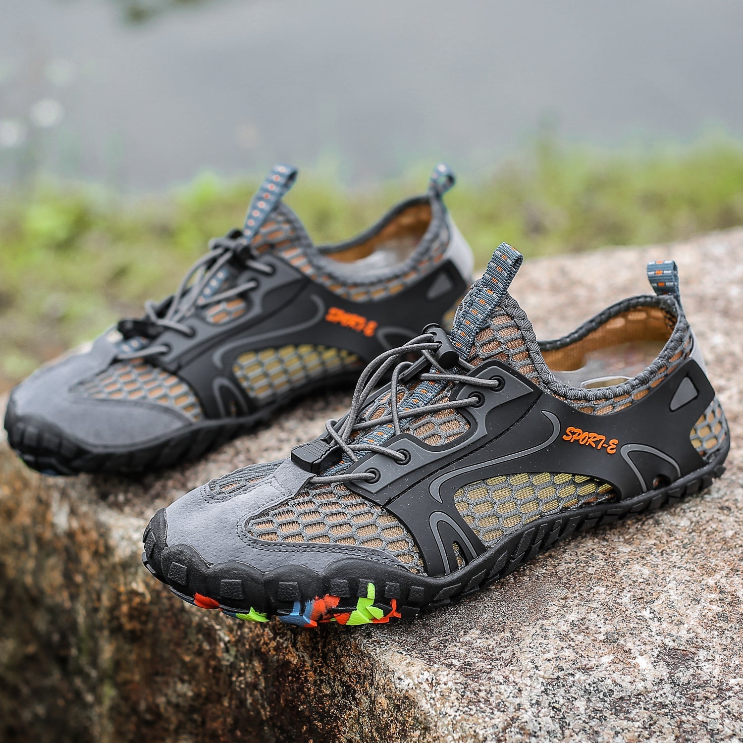 Damen Multifunktionale Badeschuhe mit rutschfester Sohle und atmungsaktivem Design R&B