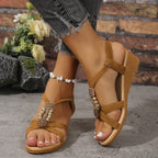 Damen Wedge-Sandalen mit eleganten Verzierungen R&B