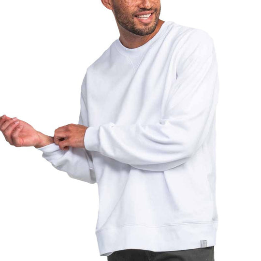 Herren lässiger Rundhals-Sweatshirt mit Vintage-Waschung und bequemen Bund R&B