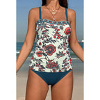 Damen Tankini-Set mit floralem Design und verstellbaren Trägern R&B