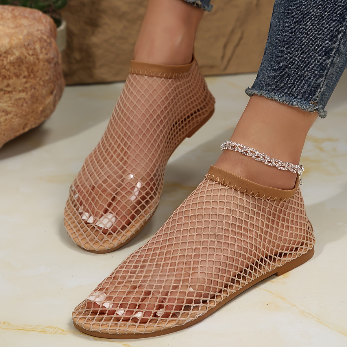 Damen formschöne Netzsandalen R&B