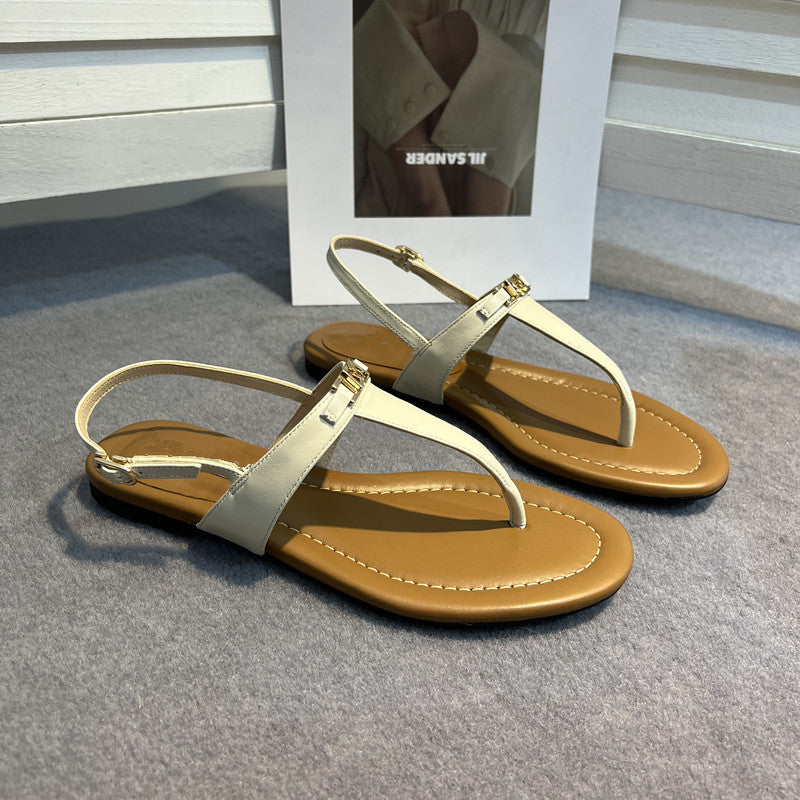 Damen Zehentrenner-Sandalen mit eleganten Riemen und komfortablem Fußbett R&B