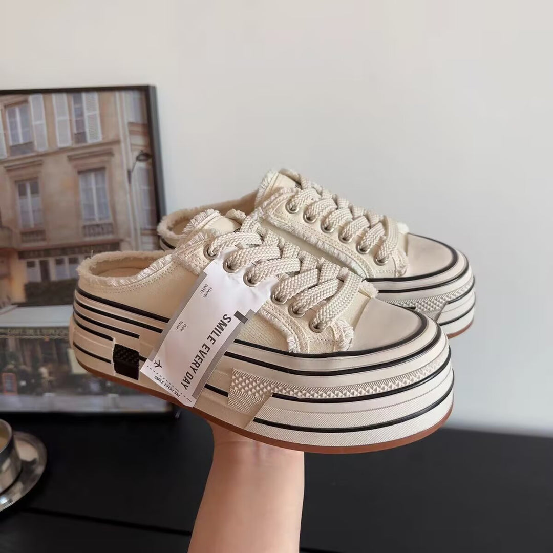 Damen modische Plateausneaker mit Kunstleder-Obermaterial und robustem Design R&B