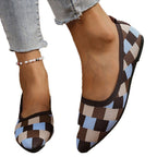 Damen Ballerinas mit geometrischem Muster und flexiblem Fußbett R&B