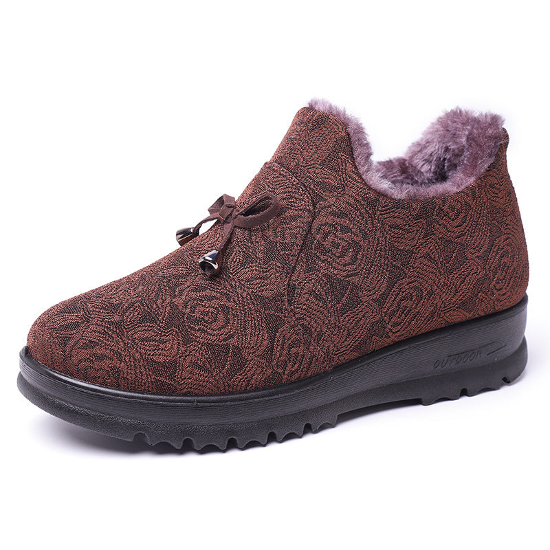 Damen Warme und modische Hausschuhe mit floralem Design R&B