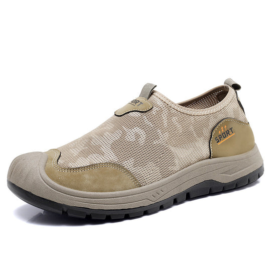 Damen Sportliche Slip-On Schuhe mit atmungsaktiver Netzstruktur und verstärktem Zehenbereich R&B