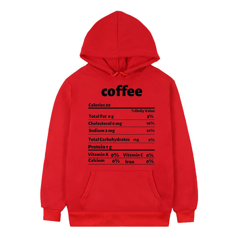 Damen Kapuzenpullover mit kreativem Nährwertdesign