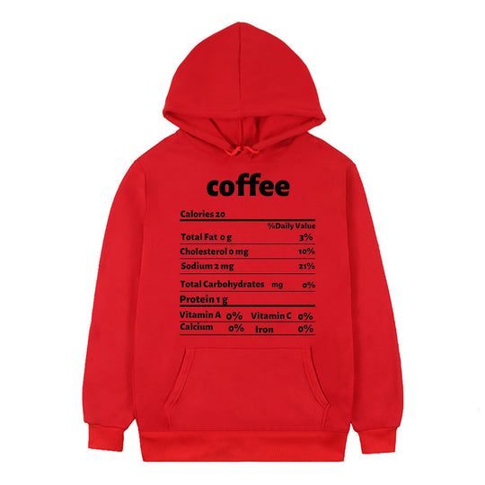 Damen Kapuzenpullover mit kreativem Nährwertdesign R&B