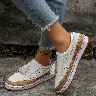 Damen Sportliche Sneaker mit atmungsaktivem Obermaterial und modischem Tassel-Detail R&B