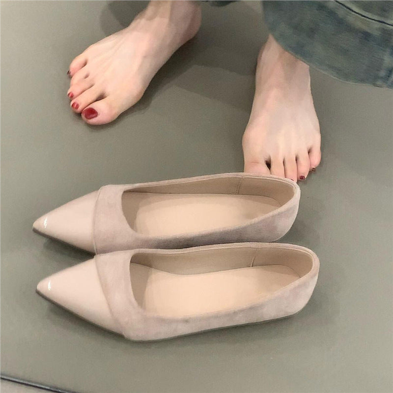 Damen spitze Ballerinas mit edel glänzendem Detail R&B
