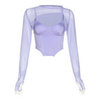 Damen Sportliches und elegantes Oberteil mit langem Arm R&B