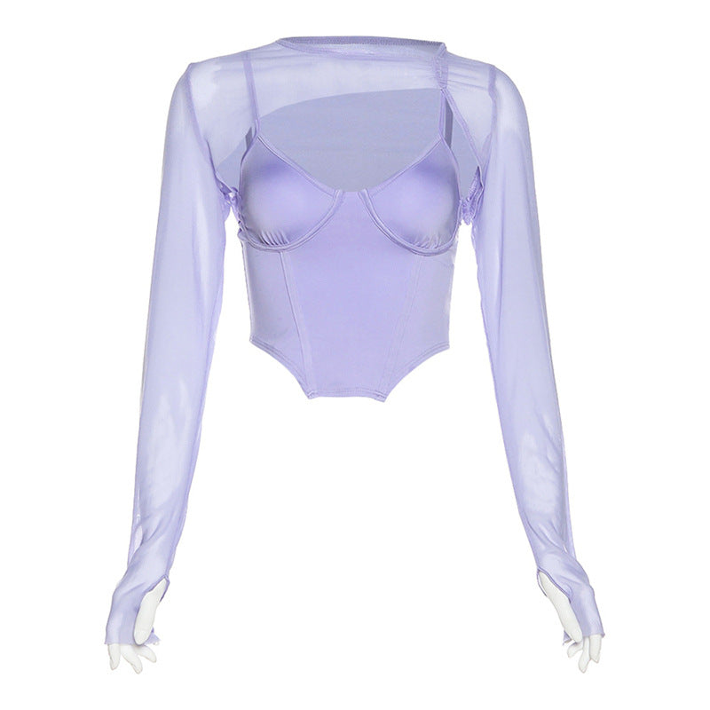 Damen Sportliches und elegantes Oberteil mit langem Arm R&B