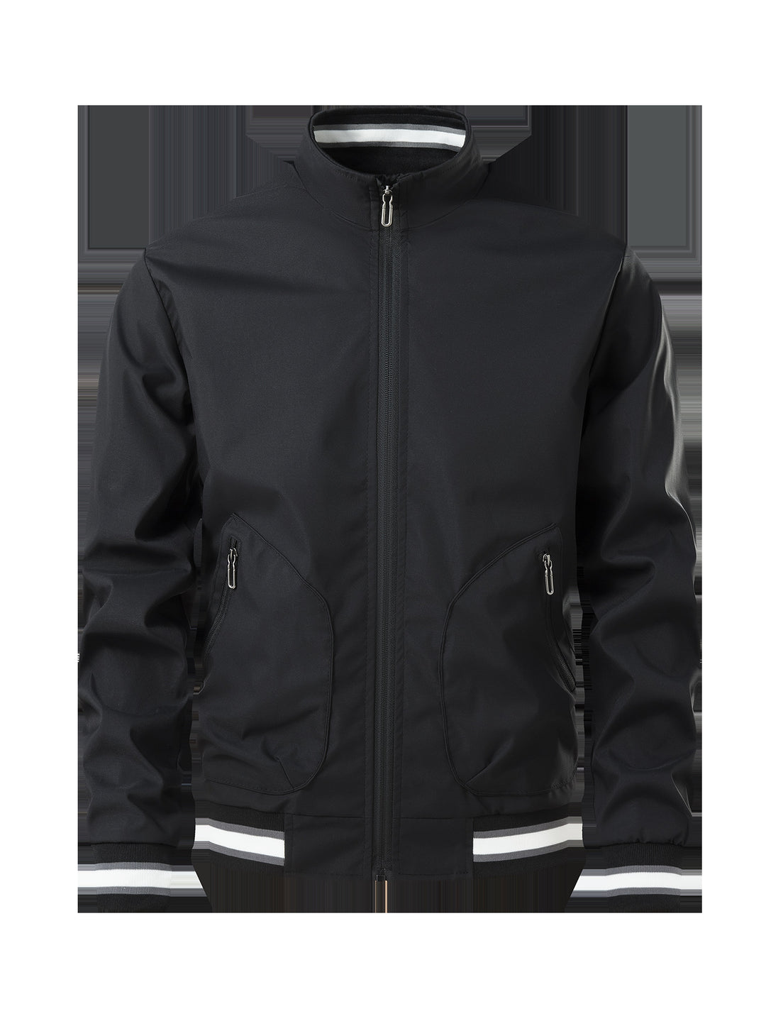 Herren sportliche Übergangsjacke mit hohem Kragen und praktischen Reißverschlusstaschen R&B