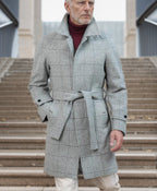 Herren modischer Trenchcoat mit praktischen Taschen und modernem Schnitt R&B