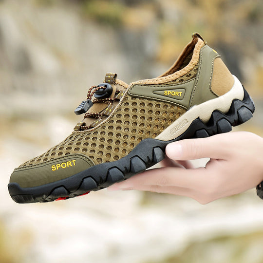Damen Atmungsaktive und rutschfeste Sportschuhe mit elastischem Schnellschnürsystem R&B