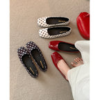 Damen Ballerinas mit verspieltem Punktedesign und bequemem Fußbett
