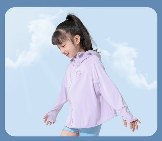 Mädchen funktionale UV-Schutzjacke mit Kapuze R&B
