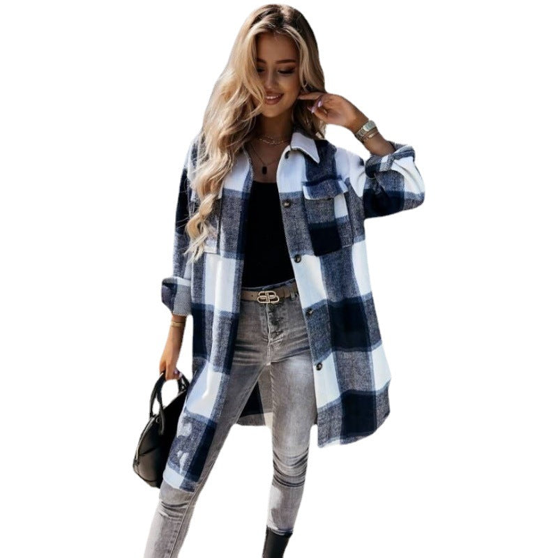 Damen Karierte Overshirt R&B