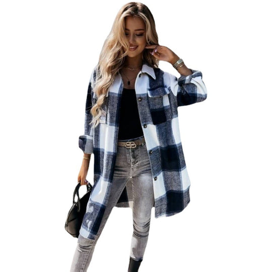 Damen Karierte Overshirt R&B