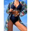 Damen Bikini-Set mit floralem Cover-Up R&B