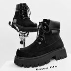 Damen modische Stiefeletten mit trendiger Profilsohle