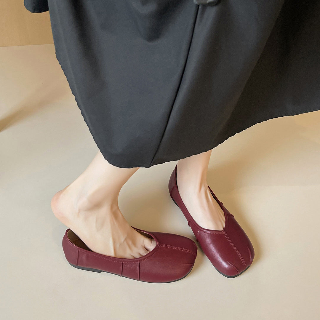 Damen Ballerinas mit einzigartigem Faltendesign R&B