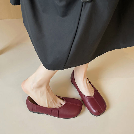 Damen Ballerinas mit einzigartigem Faltendesign R&B