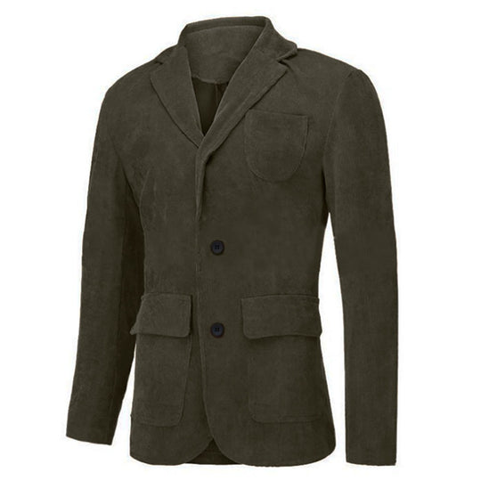 Herren modischer Cordblazer mit mehreren Taschen und eleganter Passform R&B