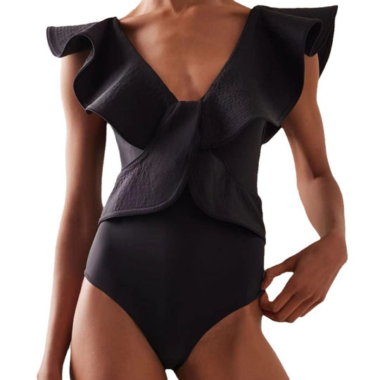 Damen Schwimmanzug mit Rüschendetails R&B