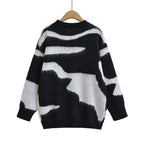 Damen Pullover mit modernem Grafikmuster R&B