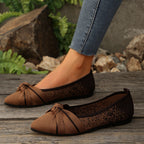 Damen Ballerina Schuhe mit eleganter Schleife R&B