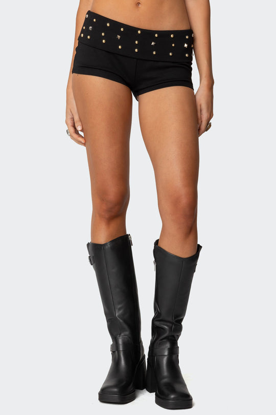Damen Modische Shorts mit glitzernden Akzenten R&B