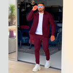 Herren eleganter und bequemer Sportanzug mit strukturierter Oberfläche R&B