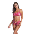 Damen Bandeau-Bikini mit hohem Taillen-Schnitt und verspieltem Bindand