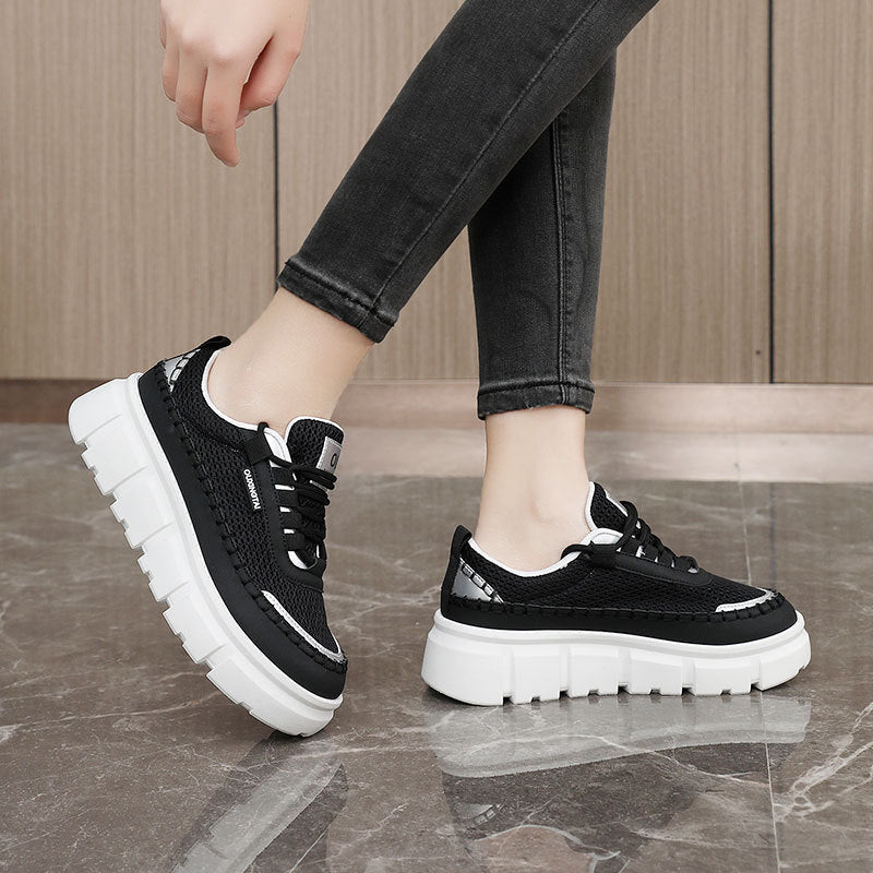 Damen Sportliche Chunky Sneakers mit atmungsaktiver Mesh-Oberfläche und robuster Sohle R&B