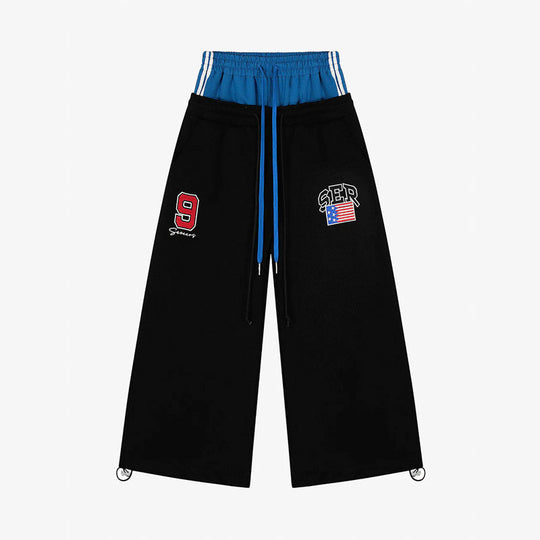 Damen Modische Sweathose mit weitem Schnitt und Sportstreifen R&B