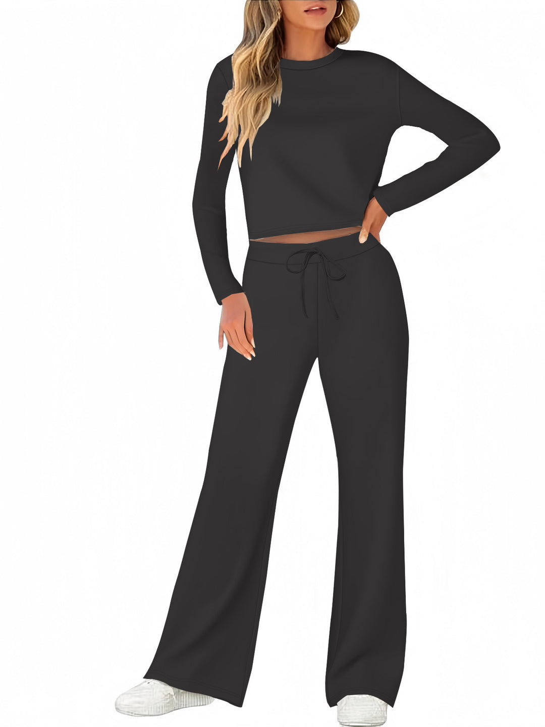Damen Bequemes Lounge-Set mit weitem Schnitt und langem Arm R&B