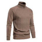 Herren Rollkragenpullover mit strukturiertem Muster
