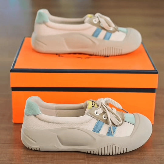 Damen Sportliche Sneaker mit modischem Schnür-Design R&B