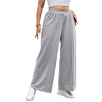 Damen weit geschnittene Freizeithose mit elastischem Bund und Cross-Over-Design R&B