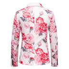 Herren eleganter Blazer mit floralem Design R&B
