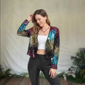 Damen Glitzernde Paillettenjacke mit modischem Schnitt R&B