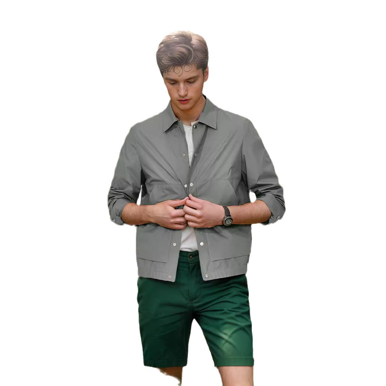 Herren leichte Sommerjacke mit innovativen Details R&B