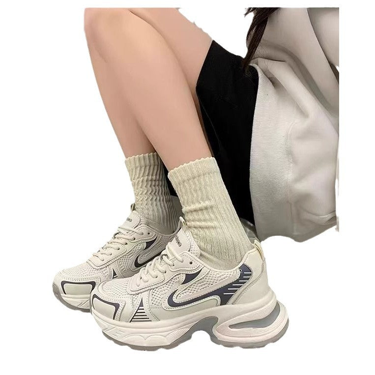 Damen modische Sneakers mit atmungsaktiver Oberflächenstruktur und dämpfender Sohle R&B