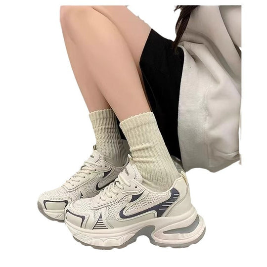 Damen modische Sneakers mit atmungsaktiver Oberflächenstruktur und dämpfender Sohle R&B