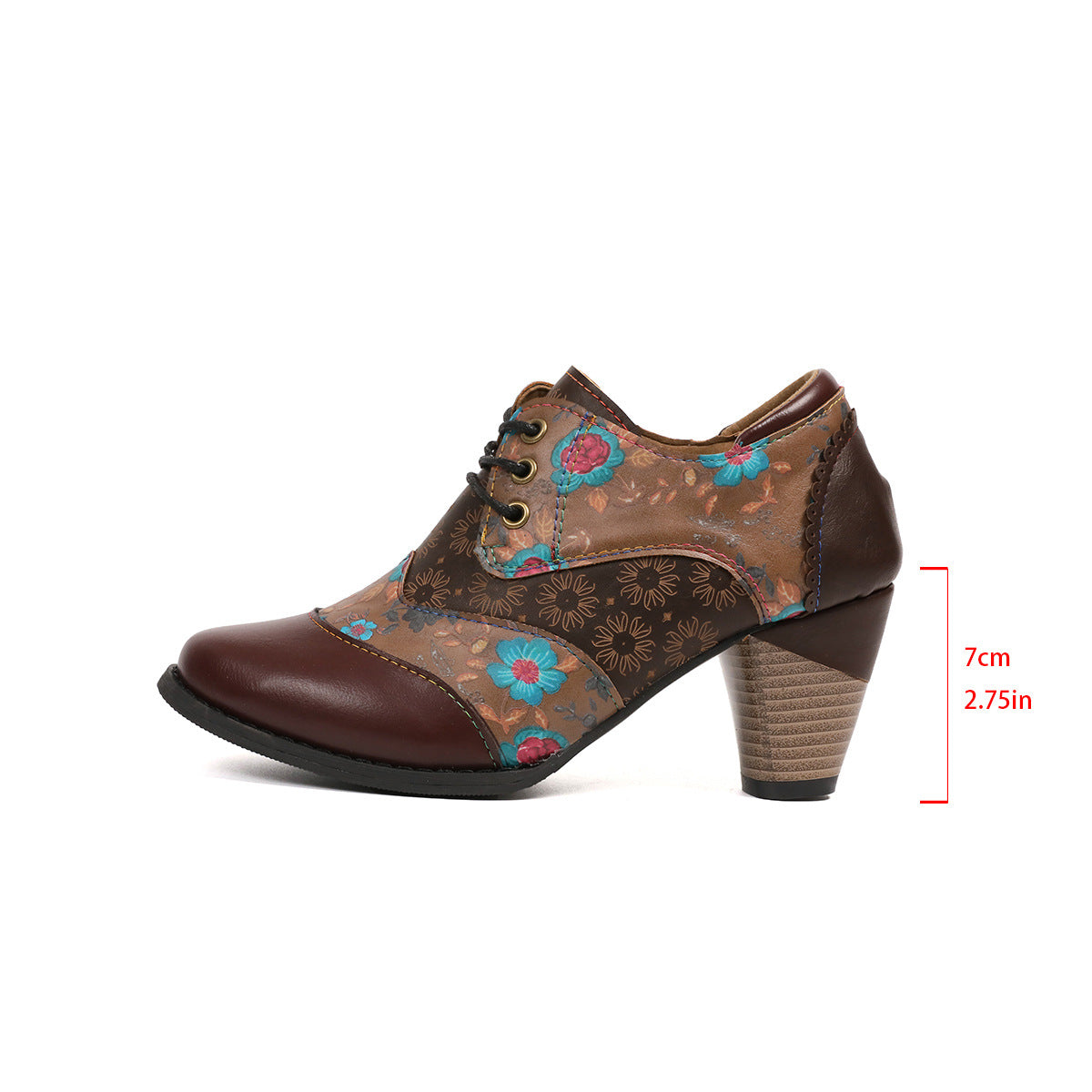 Damen Stiefeletten mit floralem Design und komfortablem Blockabsatz R&B