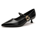 Damen elegante Riemchen-Pumps mit moderner Schnalle
